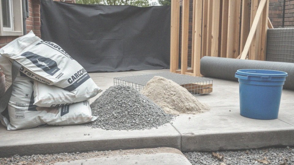 Jakie materiały są potrzebne do wylewki betonowej na taras?